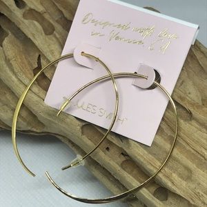Jules Smith Goldplated Hoop Earrings-NWT